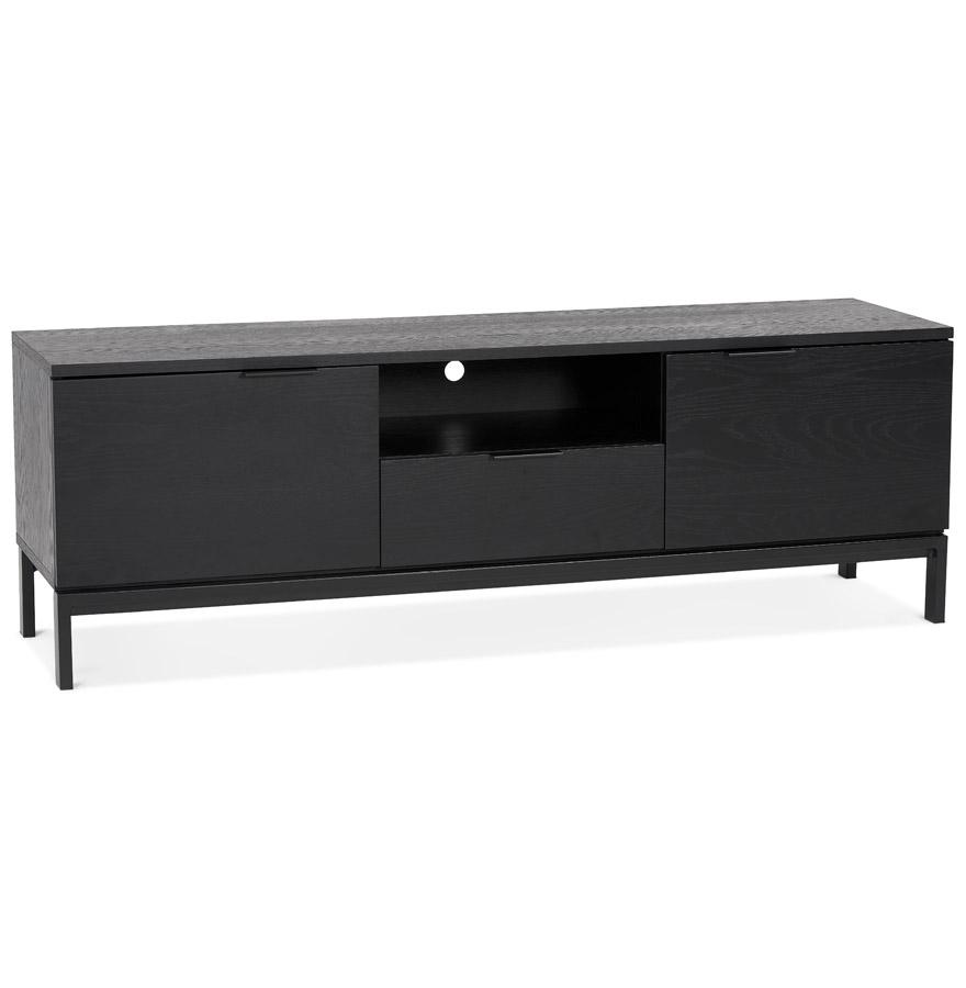 kokoon design CATODIK' designer TV furniture in wood and black metal