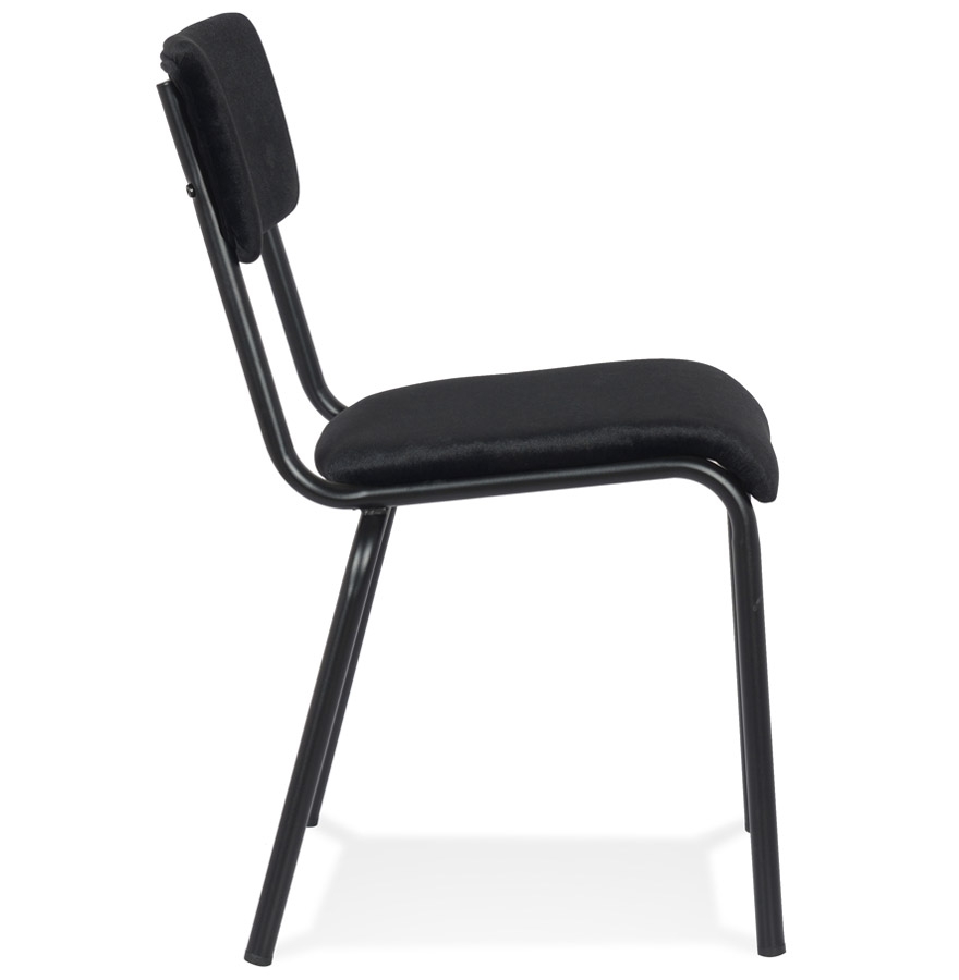 Kokoon Design CLUSAZ' Classic Black Velvet Stackable Kitchen Chair