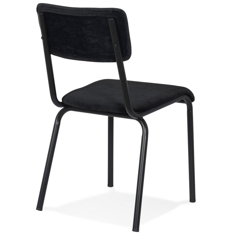 Kokoon Design CLUSAZ' Classic Black Velvet Stackable Kitchen Chair