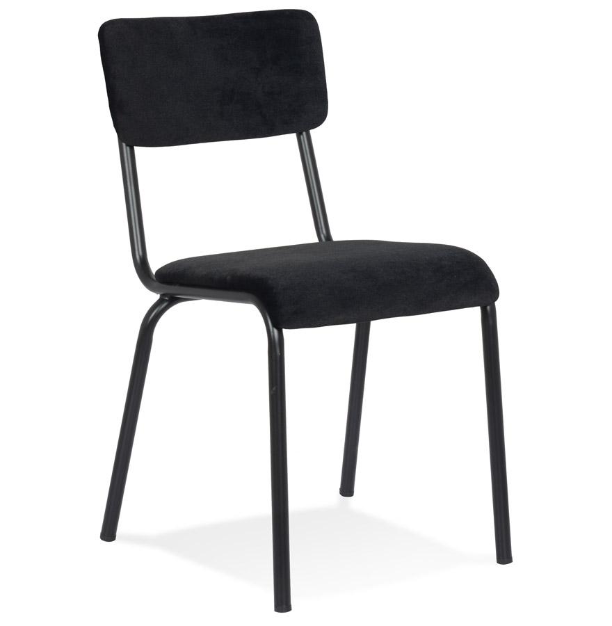 kokoon design CLUSAZ' Classic Black Velvet Stackable Kitchen Chair