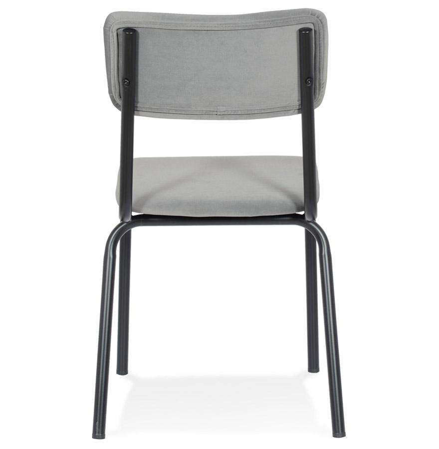 Kokoon Design CLUSAZ' Classic Gray Velvet Stackable Kitchen Chair