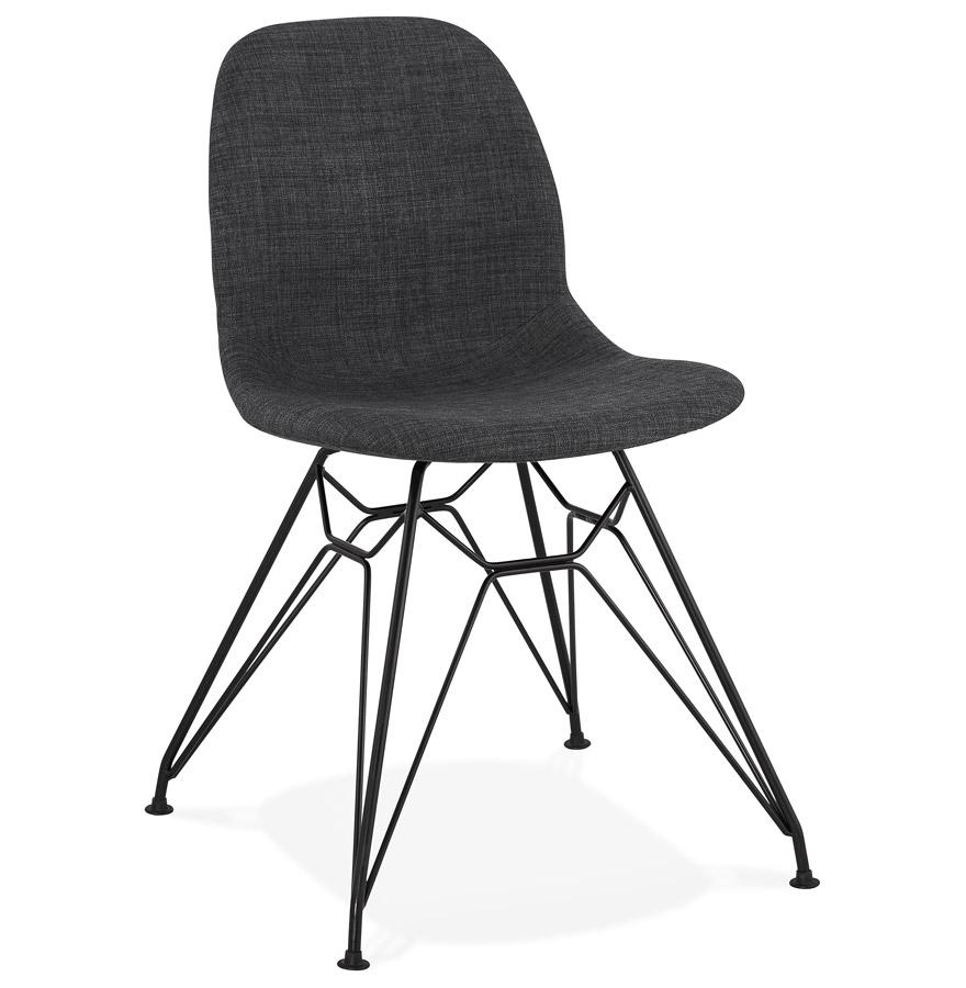 kokoon design Dark gray 'DECLIK' designer chair with black metal legs