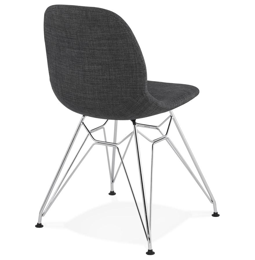 Kokoon Design Dark Gray 'DECLIK' Designer Chair With Chrome Metal Legs
