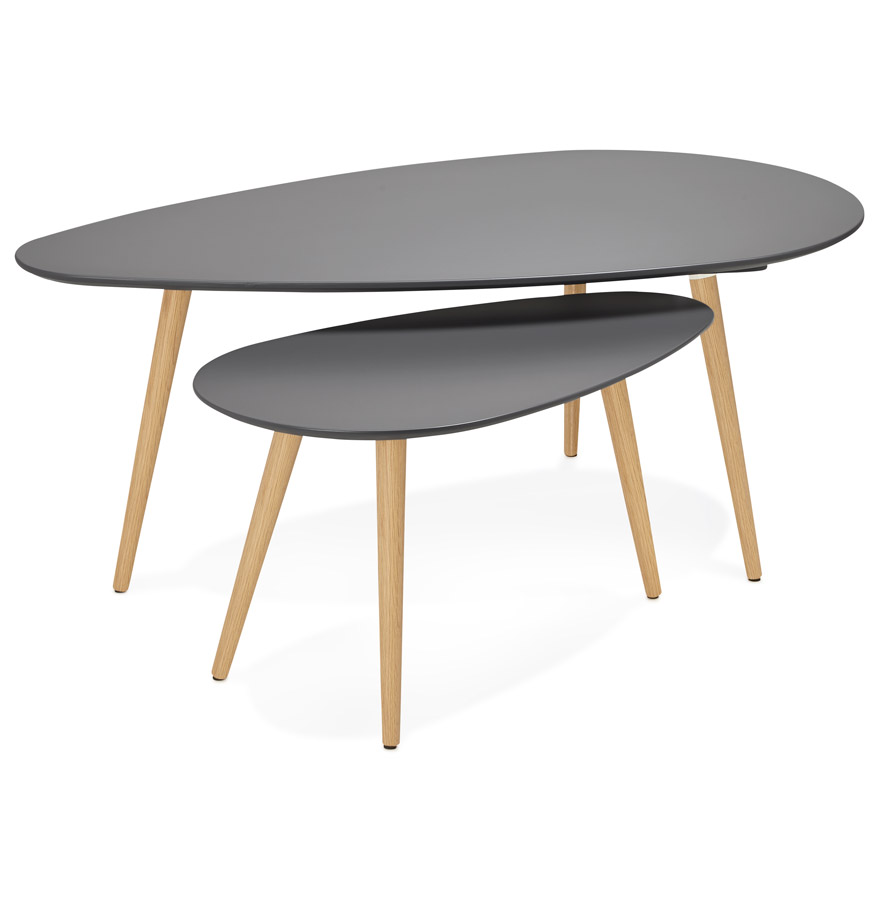 kokoon design Dark gray 'TETRYS' designer nesting tables
