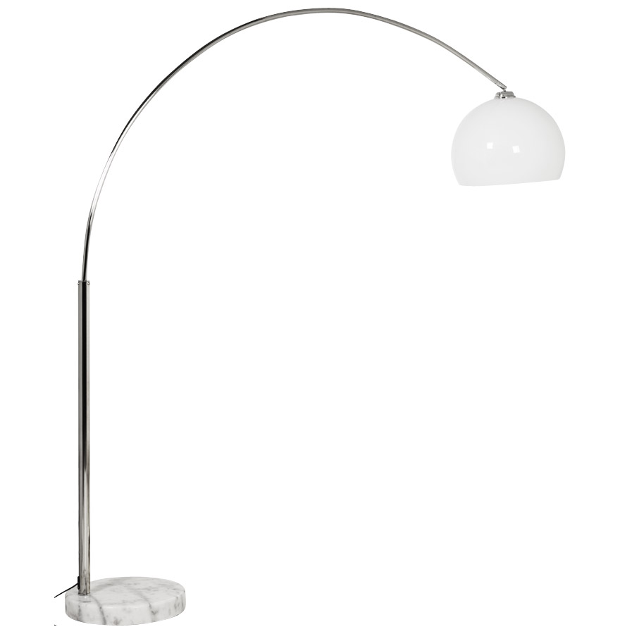 Kokoon Design Designer Arc Floor Lamp 'BIG BOW XL' White Lampshade