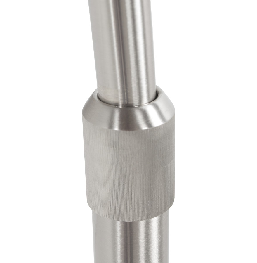 Kokoon Design Designer Arc Floor Lamp 'XXL' Brushed Steel Retro 70s