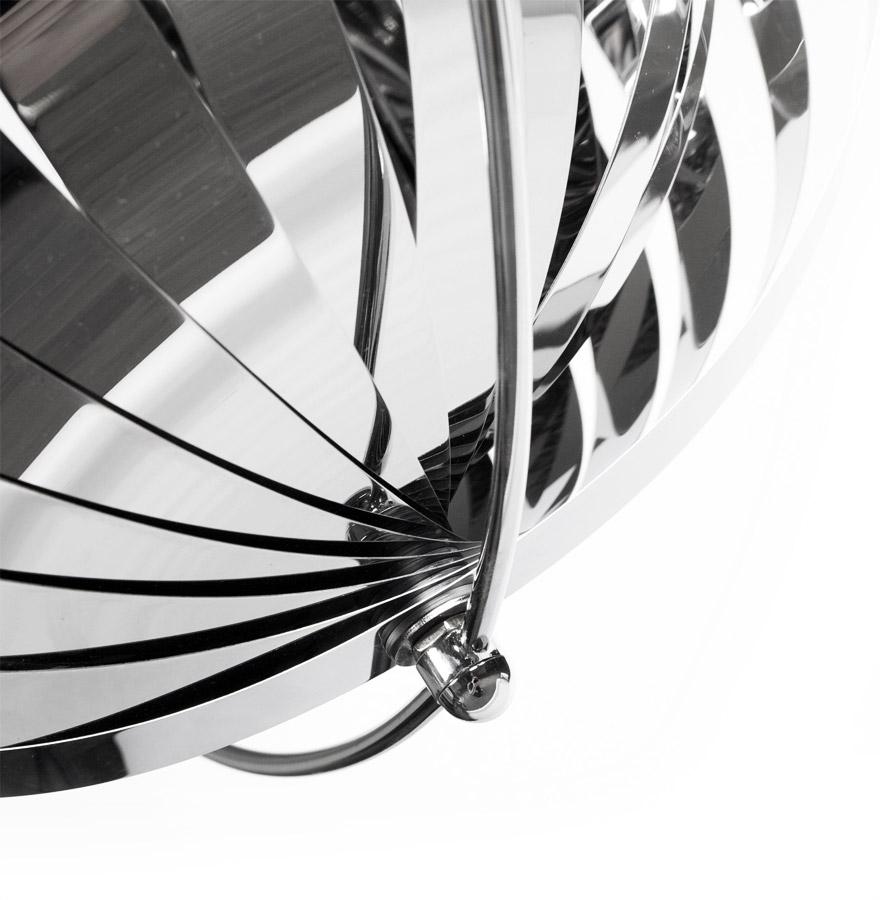 Kokoon Design Designer Ball Pendant 'LISA' In Flexible Chrome Slats