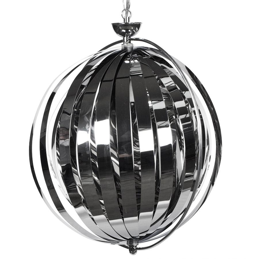 kokoon design Designer ball pendant 'LISA' in flexible chrome slats kokoon design Designer ball pendant 'LISA' in flexible chrome slats