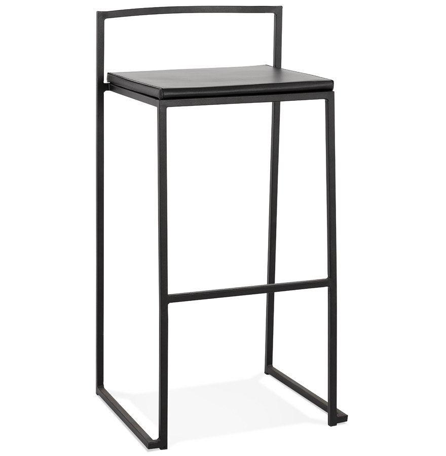 kokoon design Designer bar stool 'CASA' black industrial style stackable