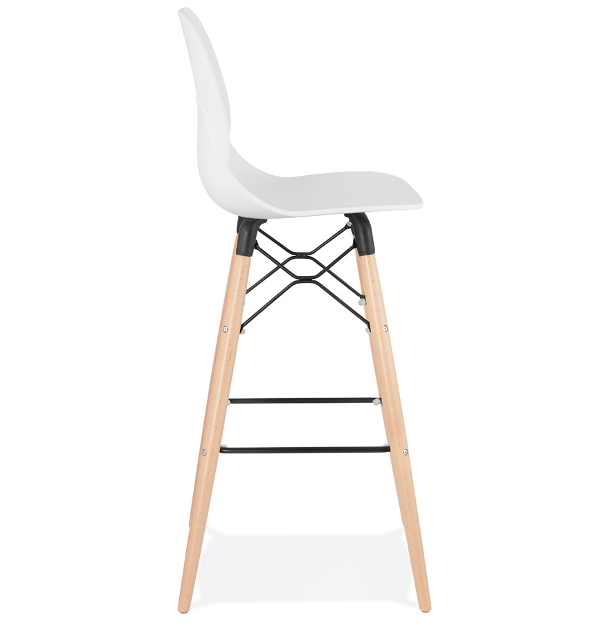 Kokoon Design Designer Bar Stool 'COSMIK' White Scandinavian Style
