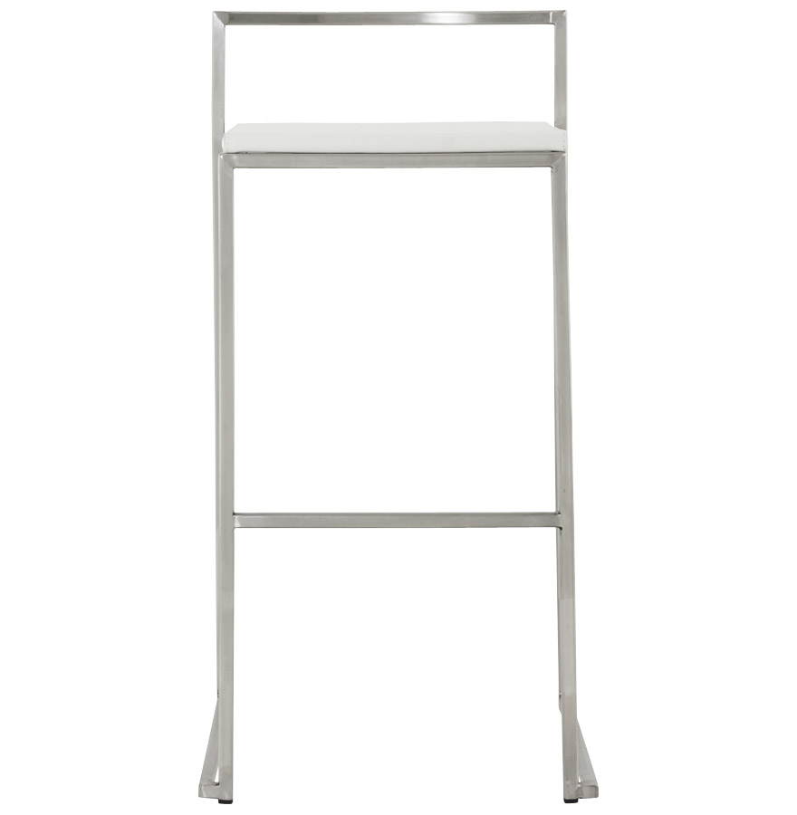 Kokoon Design Designer Bar Stool 'DISKO' White Stackable Industrial Style
