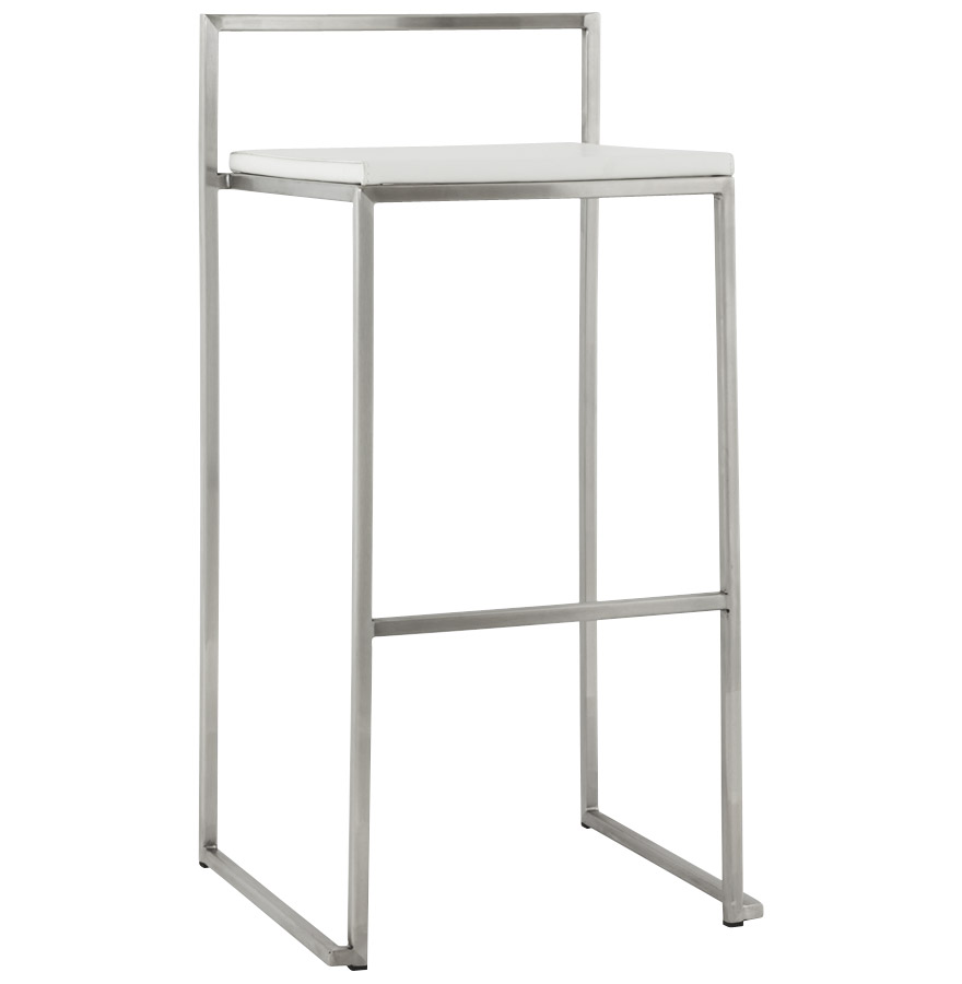 kokoon design Designer bar stool 'DISKO' white stackable industrial style