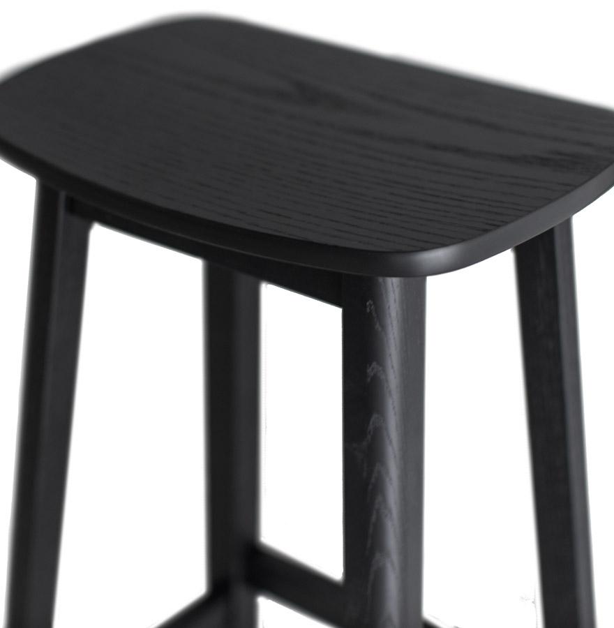Kokoon Design Designer Bar Stool 'DUMAS' In Black Wood