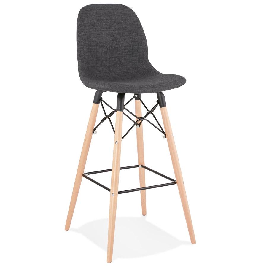 kokoon design Designer bar stool 'GALACTIK' in dark gray fabric Scandinavian style
