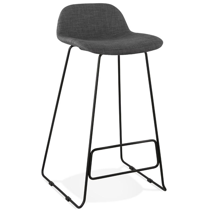 kokoon design Designer bar stool 'MOSKOW' black industrial style with black metal legs
