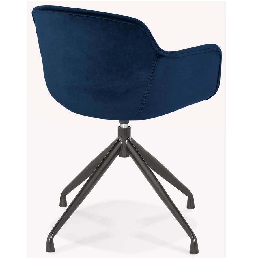 Kokoon Design Designer Chair With Armrests 'GRAPIN' In Blue Velvet