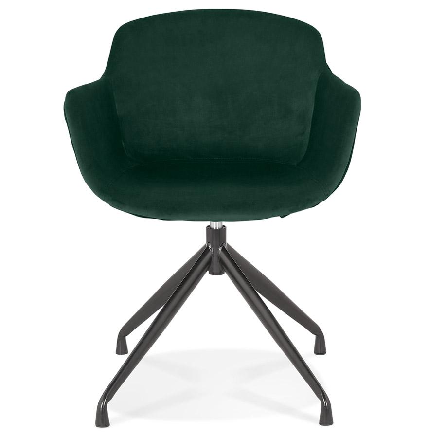Kokoon Design Designer Chair With Armrests 'GRAPIN' In Green Velvet