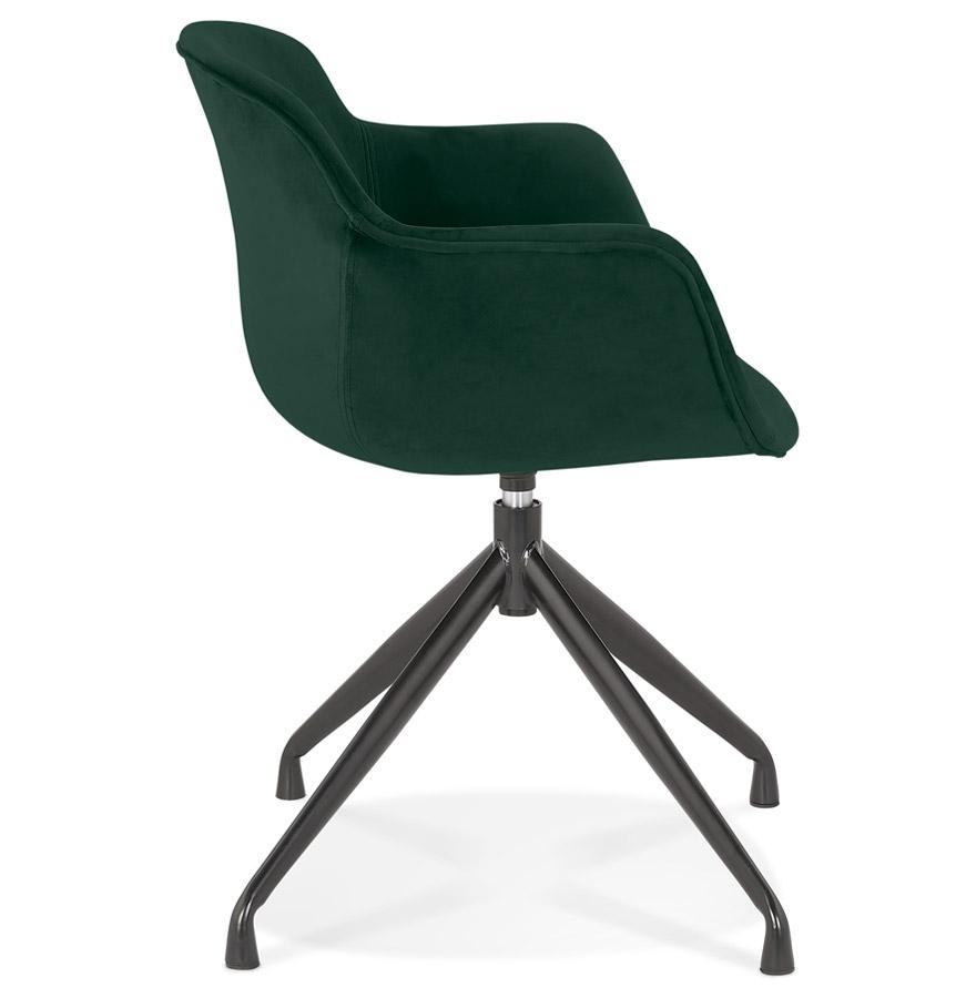 Kokoon Design Designer Chair With Armrests 'GRAPIN' In Green Velvet