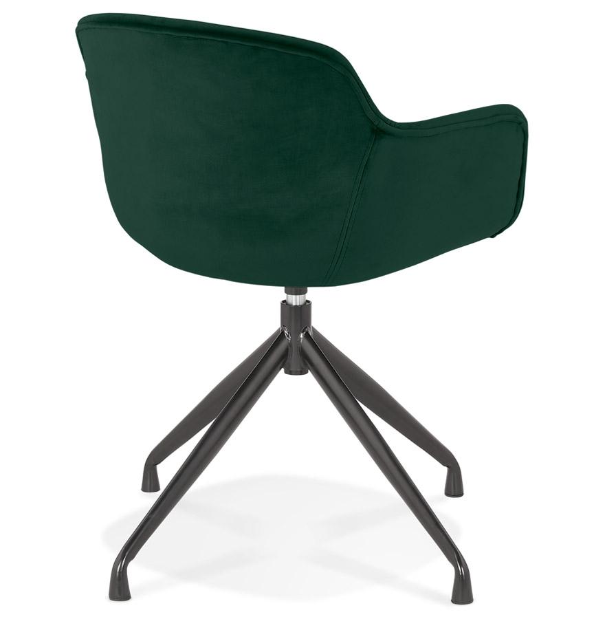 Kokoon Design Designer Chair With Armrests 'GRAPIN' In Green Velvet
