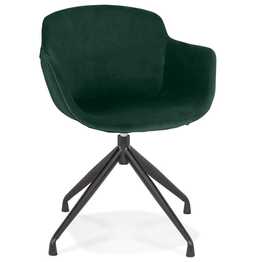 kokoon design Designer chair with armrests 'GRAPIN' in green velvet