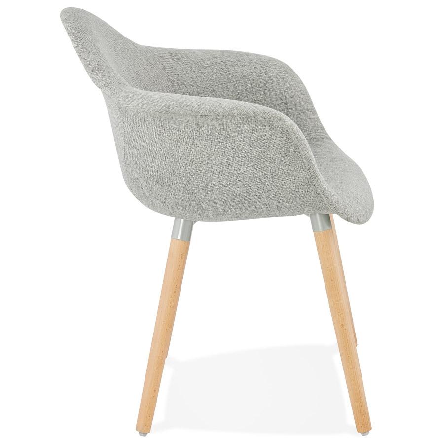 Kokoon Design Designer Chair With Armrests 'RAMBLA' In Gray Fabric