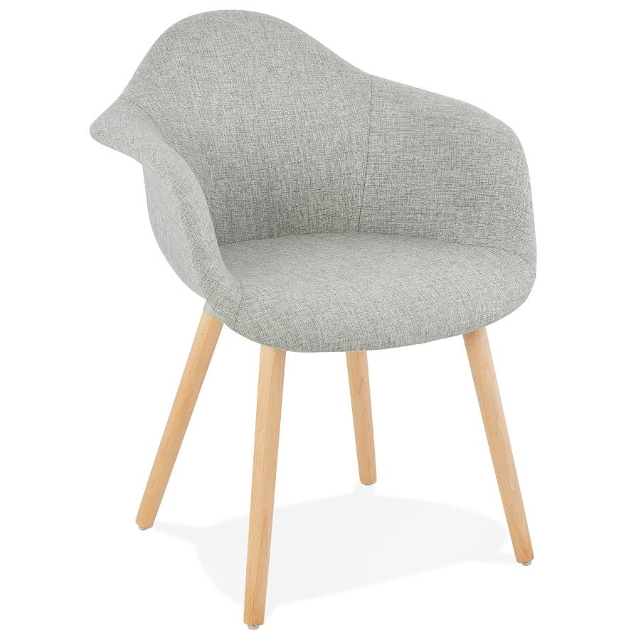 kokoon design Designer chair with armrests 'RAMBLA' in gray fabric