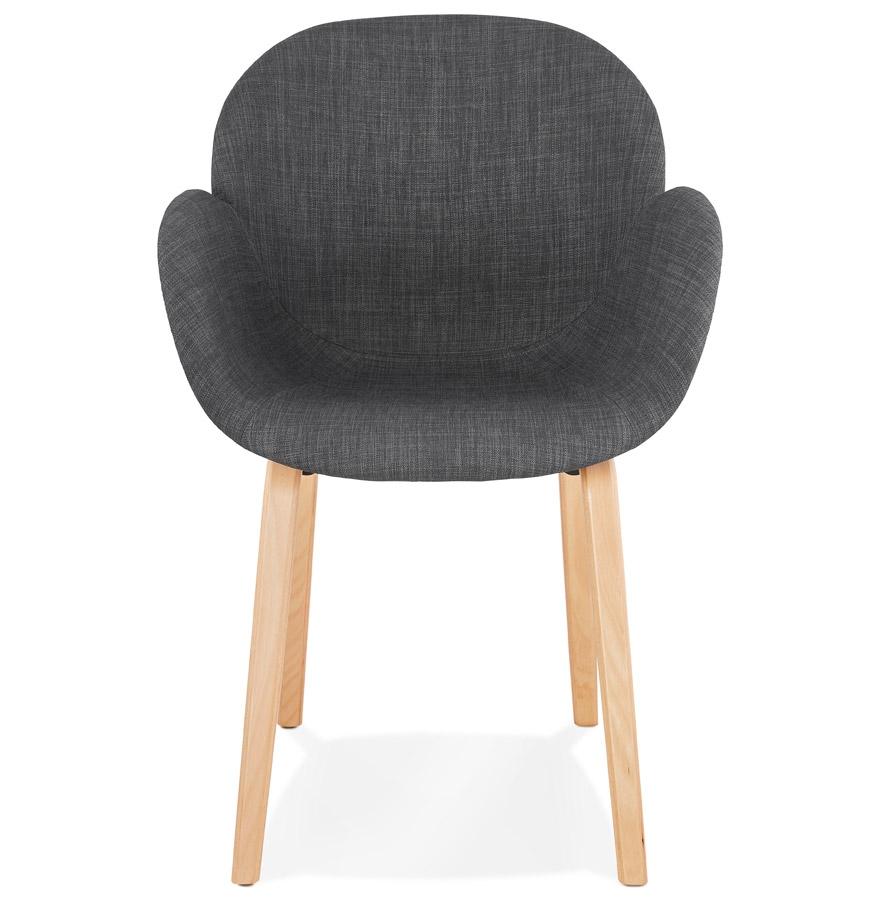 Kokoon Design Designer Chair With Armrests 'SAMY' In Gray Fabric Scandinavian Style