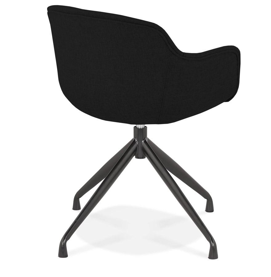 Kokoon Design Designer Chair With Armrests 'SWAN' In Black Fabric