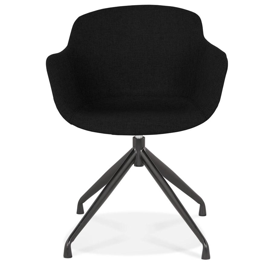 Kokoon Design Designer Chair With Armrests 'SWAN' In Black Fabric