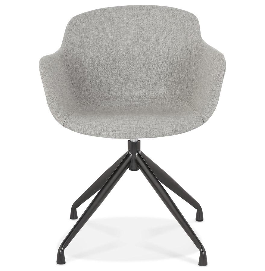 Kokoon Design Designer Chair With Armrests 'SWAN' In Gray Fabric