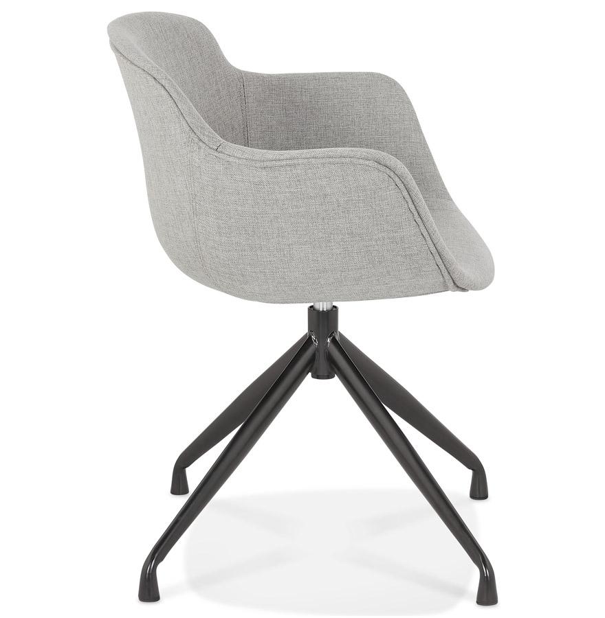 Kokoon Design Designer Chair With Armrests 'SWAN' In Gray Fabric
