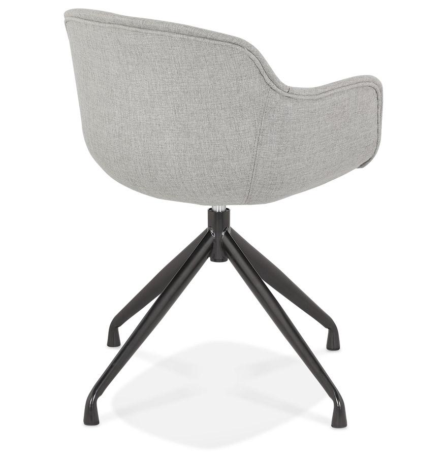Kokoon Design Designer Chair With Armrests 'SWAN' In Gray Fabric