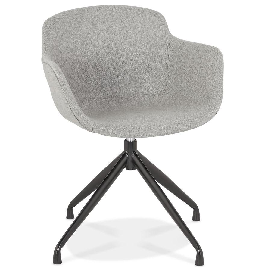 kokoon design Designer chair with armrests 'SWAN' in gray fabric