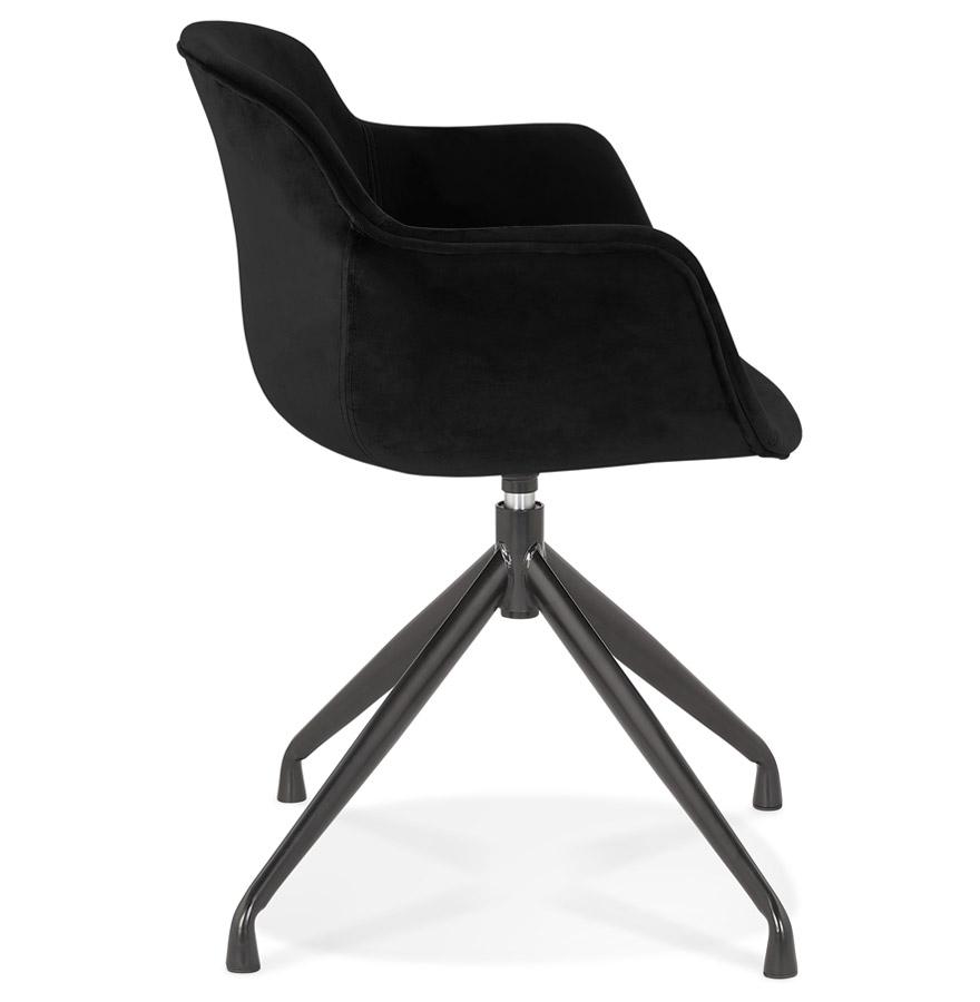 Kokoon Design Designer Chair With 'GRAPIN' Armrests In Black Velvet