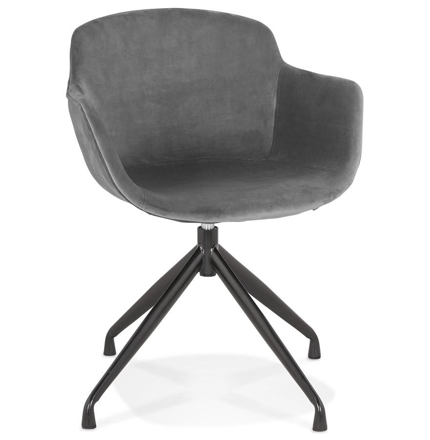 kokoon design Designer chair with 'GRAPIN' armrests in gray velvet