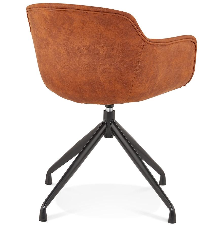 Kokoon Design Designer Chair With 'SOUND' Armrests In Brown Microfiber