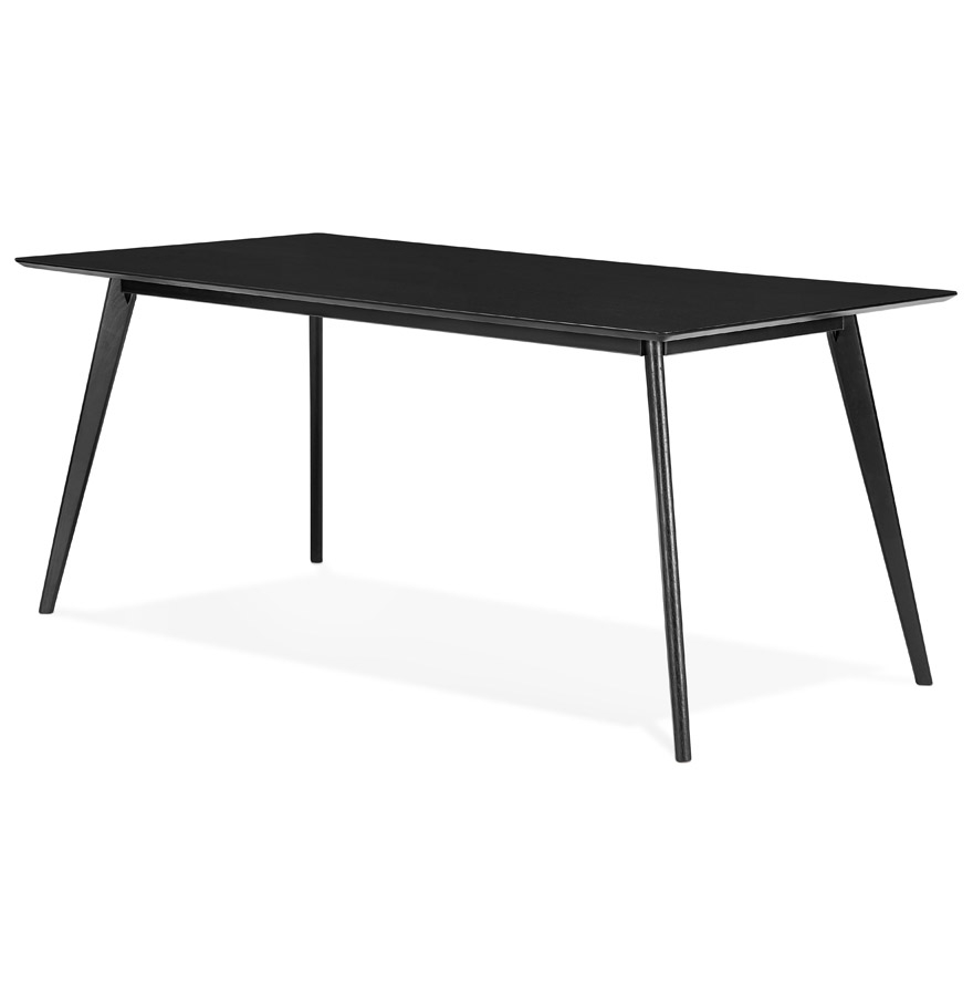 Kokoon Design Designer Dining Table / Desk 'BARISTA' In Black Wood - 180x90 Cm