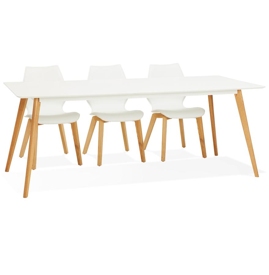 kokoon design Designer dining table 'MADY' white Scandinavian style - 200x90 cm