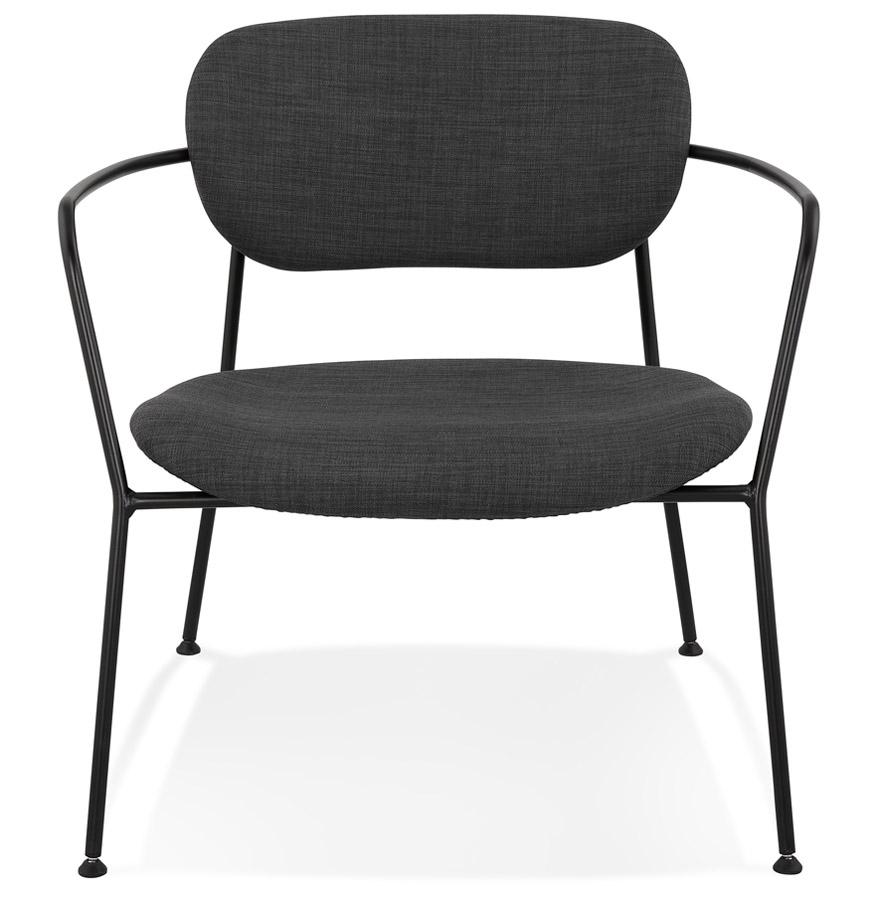Kokoon Design Designer Lounge Chair 'RIKA' In Dark Gray Fabric