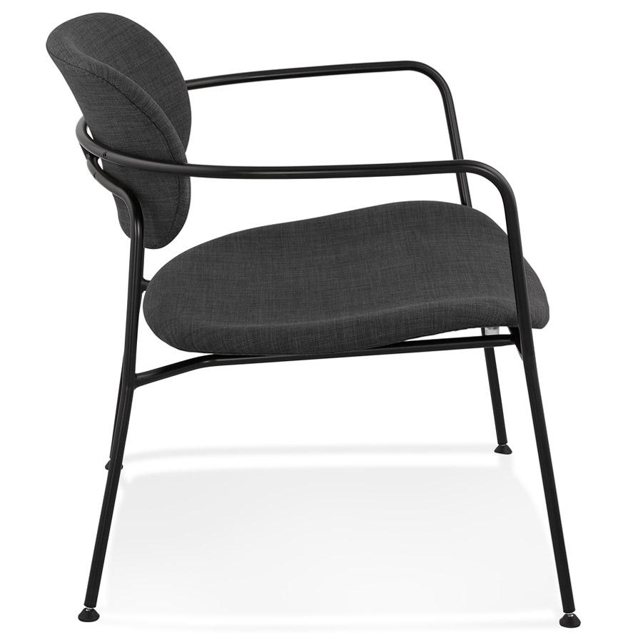 Kokoon Design Designer Lounge Chair 'RIKA' In Dark Gray Fabric