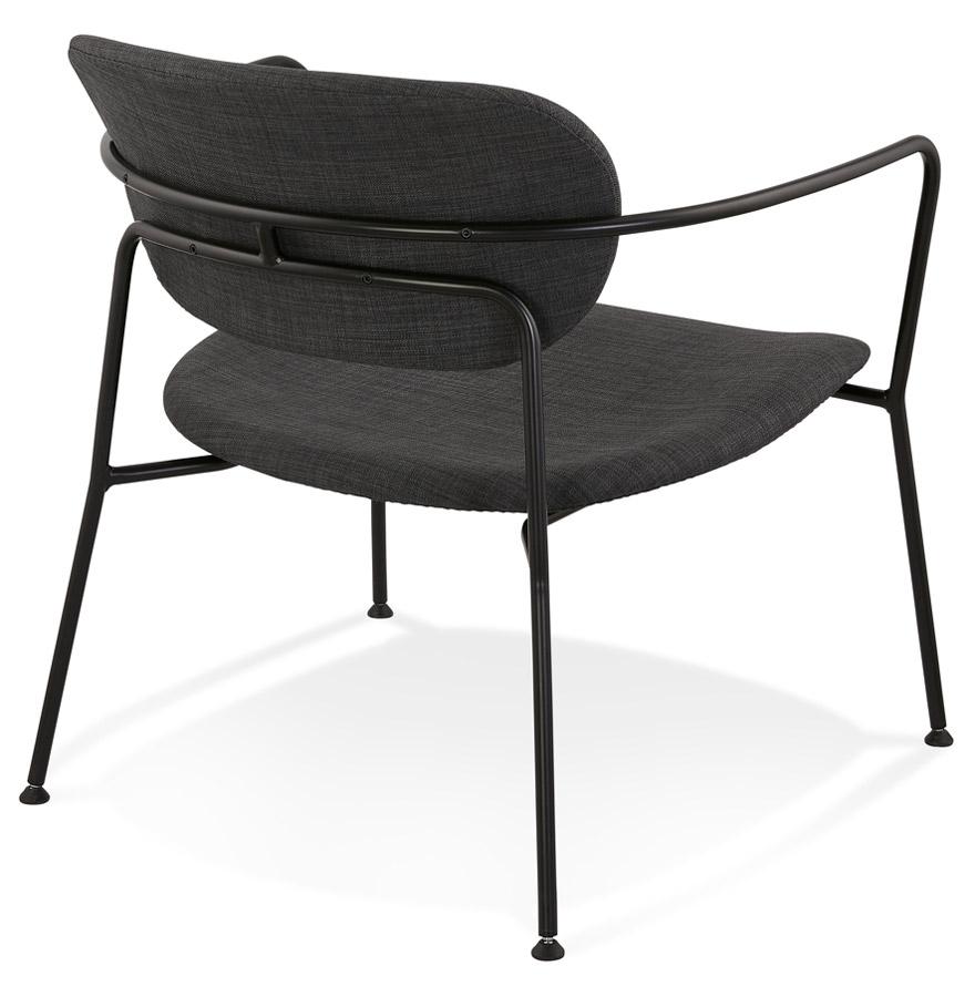 Kokoon Design Designer Lounge Chair 'RIKA' In Dark Gray Fabric