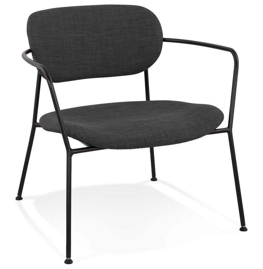 kokoon design Designer lounge chair 'RIKA' in dark gray fabric