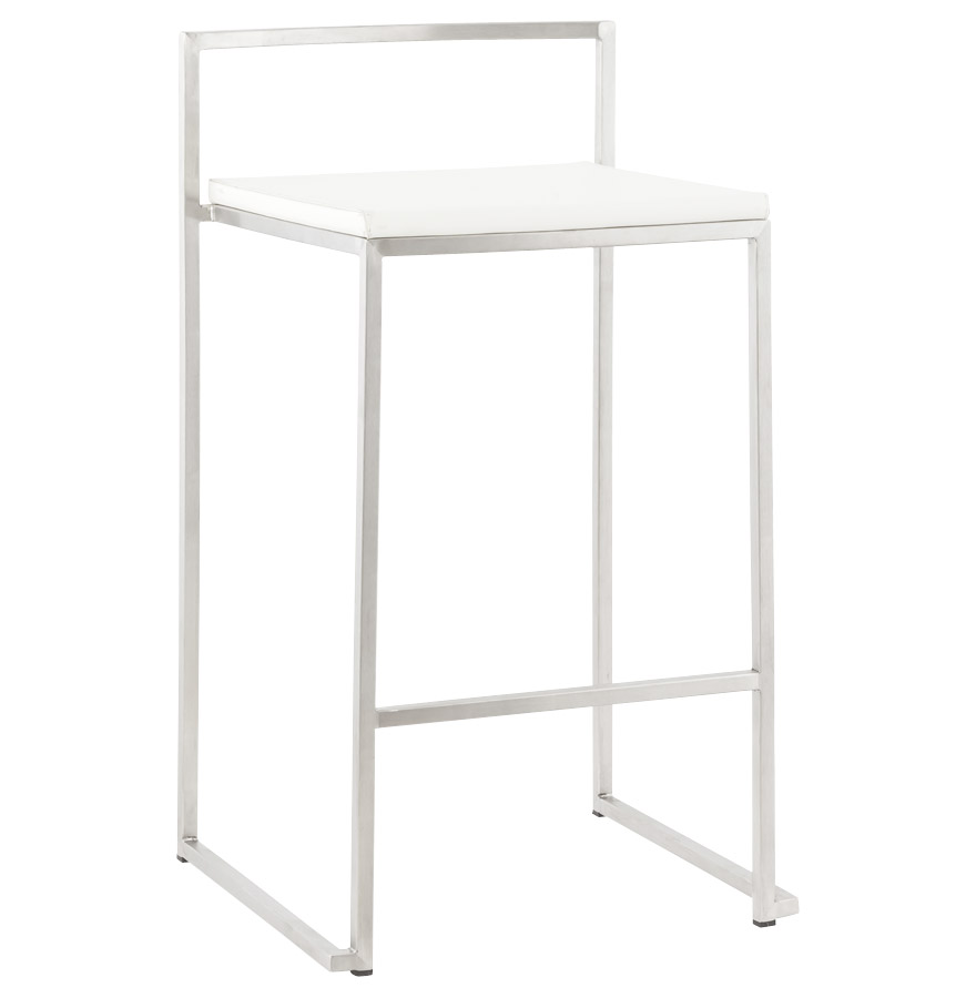 kokoon design Designer mid-height snack stool 'DISKO MINI' stackable white