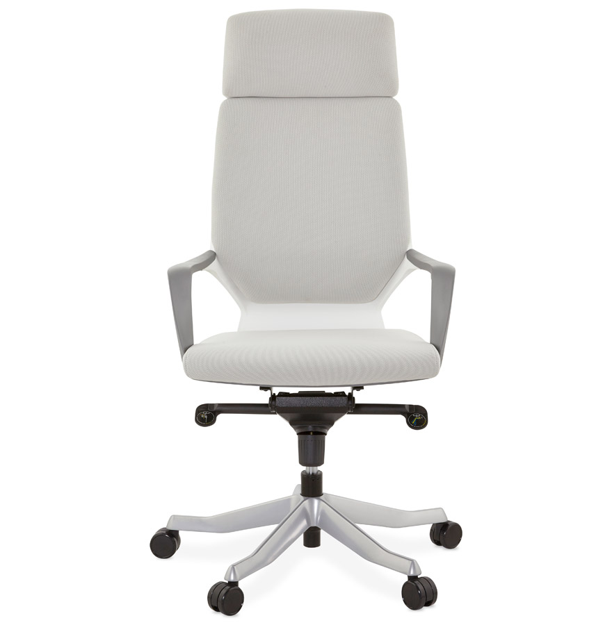 Kokoon Design Designer Office Armchair 'BABEL' In Gray Fabric