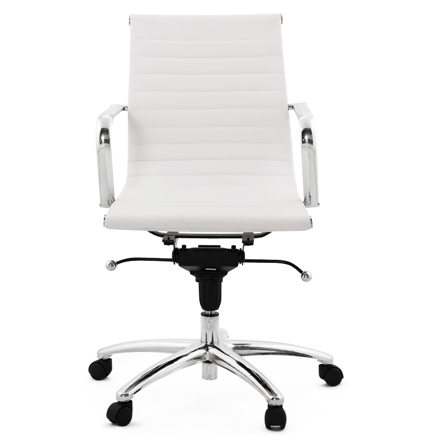 Kokoon Design Designer Office Armchair 'MEGA' In White Synthetic Material