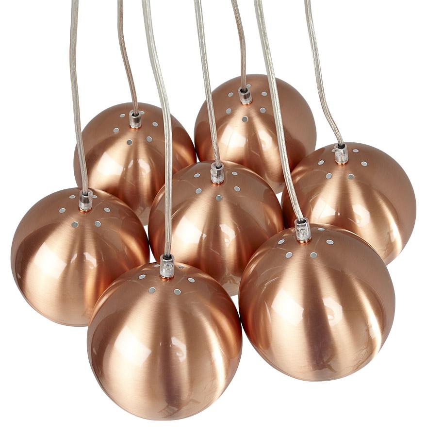 Kokoon Design Designer Pendant Light 'BILBO' 7 Hanging Copper Balls