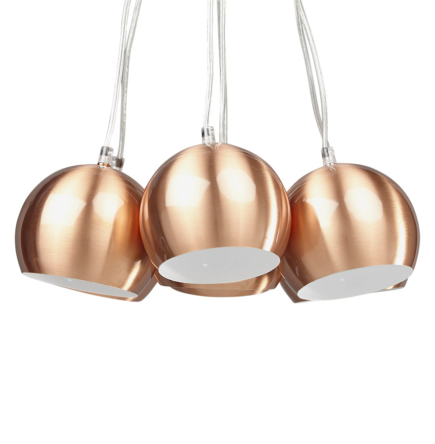 kokoon design Designer pendant light 'BILBO' 7 hanging copper balls kokoon design Designer pendant light 'BILBO' 7 hanging copper balls