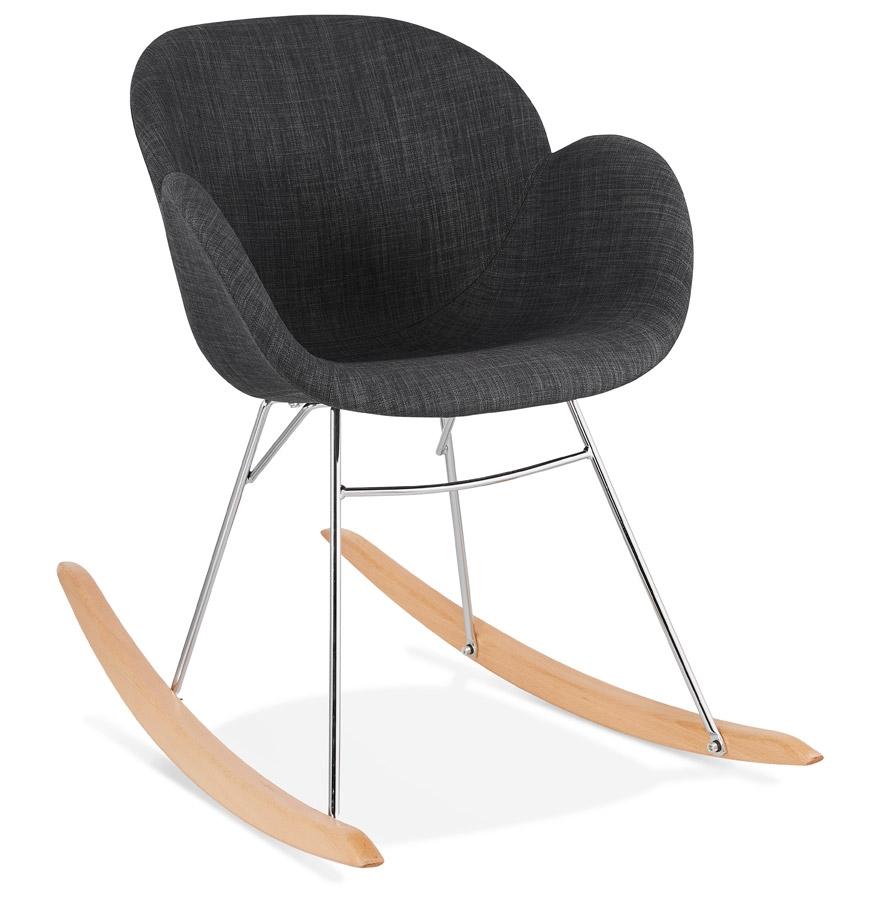 kokoon design Designer rocking chair 'ROCKY' dark gray in fabric