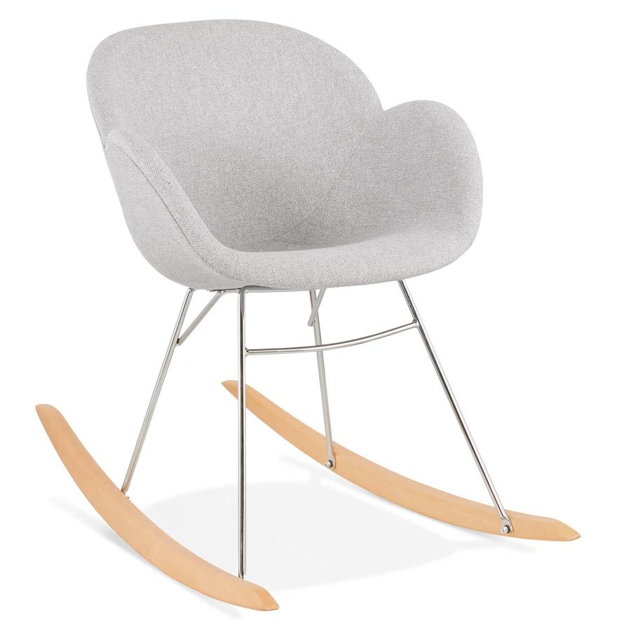 kokoon design Designer rocking chair 'ROCKY' light gray in fabric kokoon design Designer rocking chair 'ROCKY' light gray in fabric