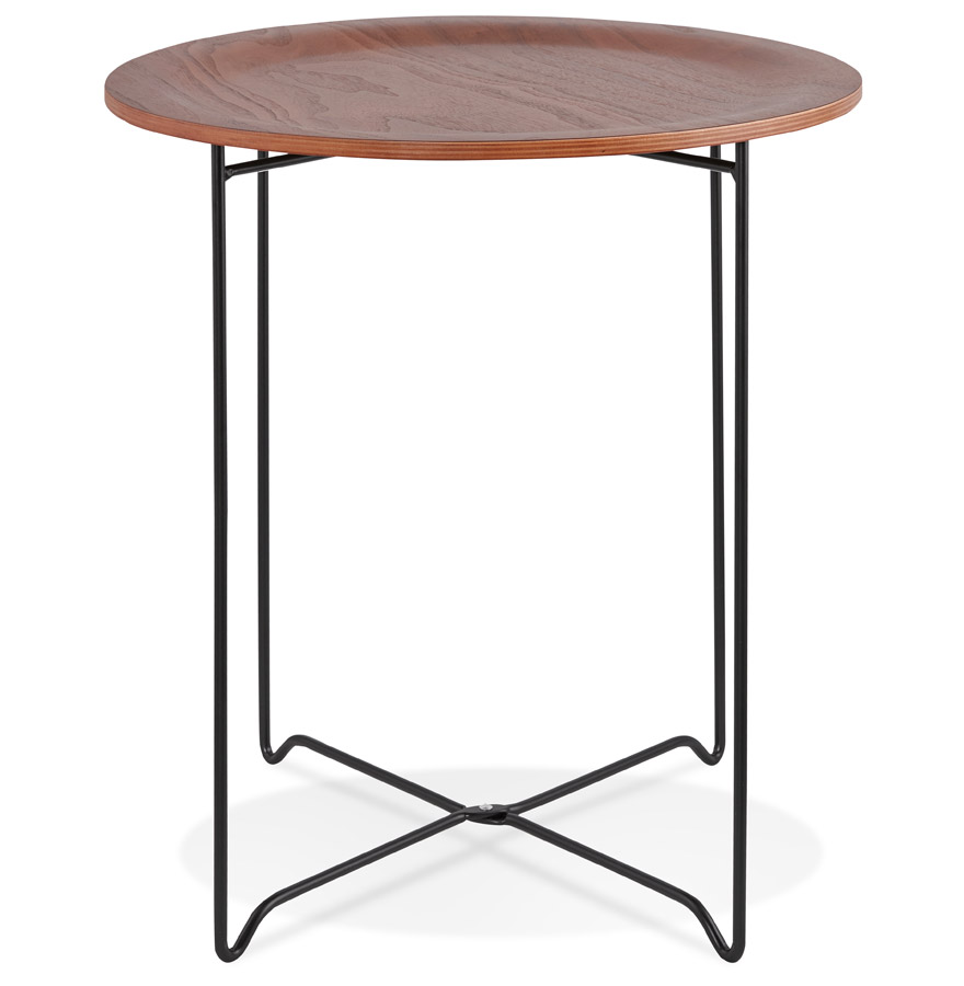 Kokoon Design Designer Side Table 'TSUNAMI' Black Industrial Style